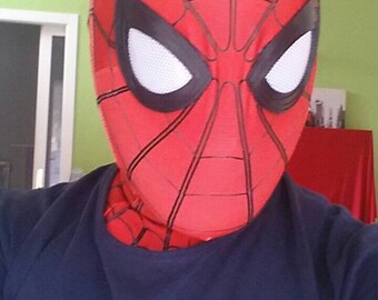 Spiderman lycra Homecoming only Mask, wearable, sub, with web lines in puffy painted, with glued to the fabric, no faceshell.