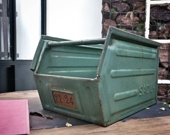 Industrial vintage-style stacking boxes