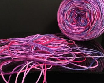 Hand Dyed Merino Superwash Sock Yarn in Colorway CLEMATIS