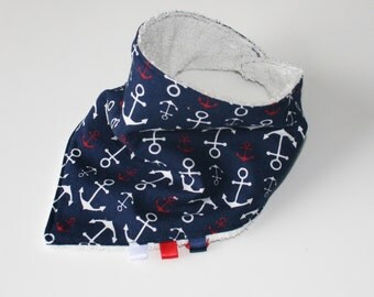 Nautical Navy bandana bib
