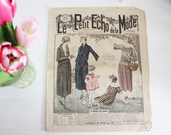 Vintage French Fashion Magazine - 1920's - Le Petit Echo de La Mode - 18th September 1921