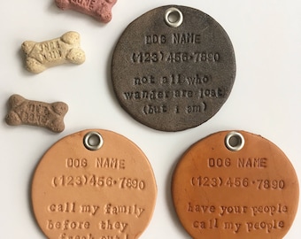 Leather Dog ID Tags