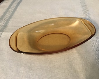 1970's Amber Vereco France 22 Dish