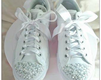 Customised converse/ Rhinestone converse/ Gem Converse/ Wedding Converse