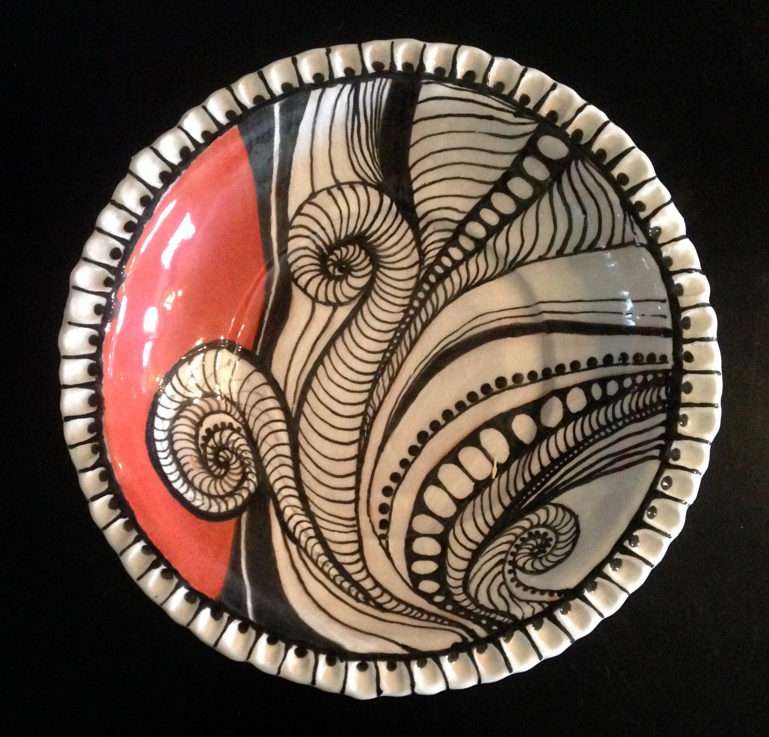 Colorful 8 inch Serving Bowl