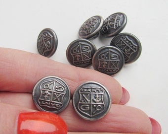 Vintage Military Button Shank Button brass Buttons metal Buttons Antique Button army Button Coat Button Count Buttons Retro Button bronze