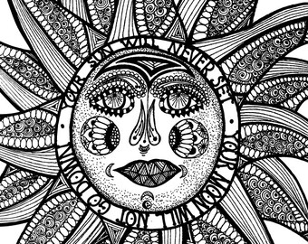 Zentangle sun – Etsy