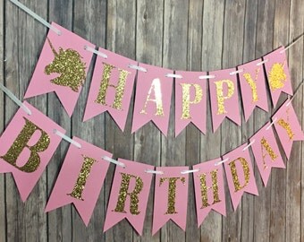 Unicorn Birthday Banner, Unicorn Glitter Banner, Unicorn Birthday, Photo Prop