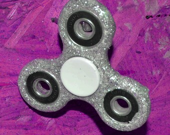 Silver Glitter Fidget Spinners