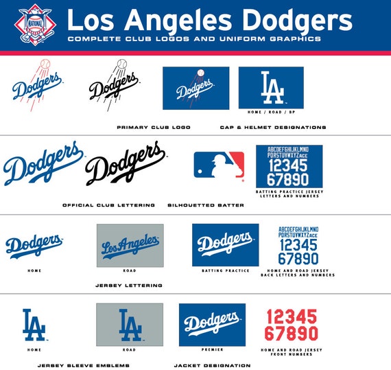 Los Angeles Dodgers Logos SVG dxf eps ai pdf png by LOGOLIZARD