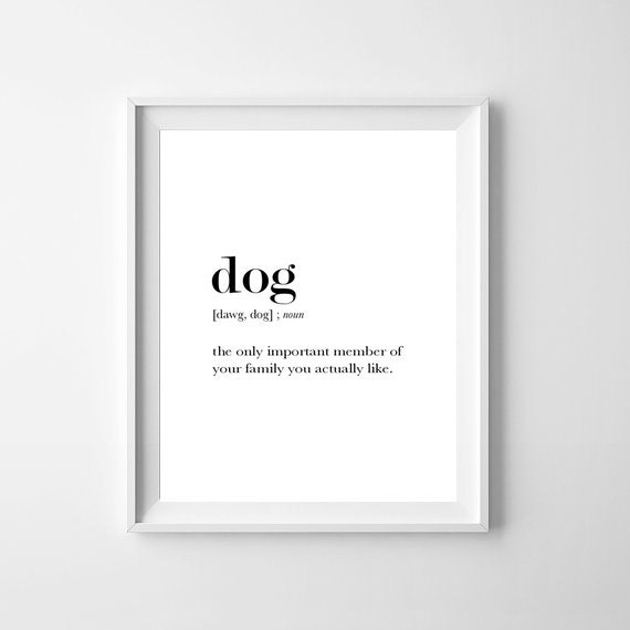 Dog Definition Print Dog Printable Dog Printable Art Dog