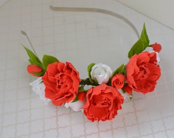 Items similar to Make to order. Orchid flowers crown. Hair wreath ...