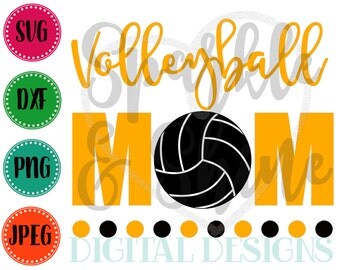 Volleyball Mom SVG, DXF, JPEG, Volleyball Mom Cut File, Sports Mom Svg file, Volleyball Mommy svg, Silhouette svg, cricut svg
