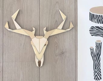 Deer Head Wall Decor deer head wall art | etsy Deer Head Wall Decor deer head wall art | etsy