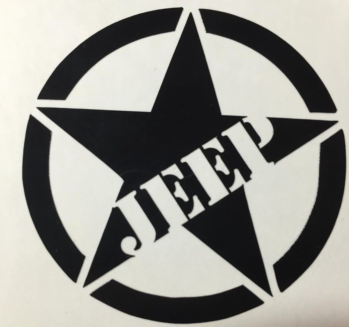 X2 5 Jeep Star Vinyl Decal COLORS & Sizes Wrangler