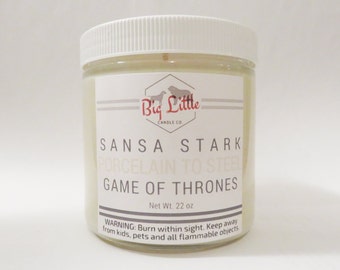 PORCELAIN TO STEEL - Sansa Stark | Game of Thrones | 16 oz Soy Candle