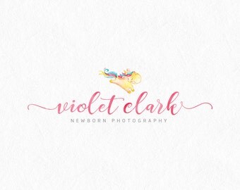 Premade logo logo de acuarela, insignia de los niños, logo de fotografía, logo con estilo, paquete Branding, marcas de agua