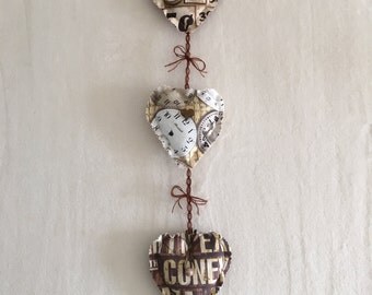 Hanging hearts decoration