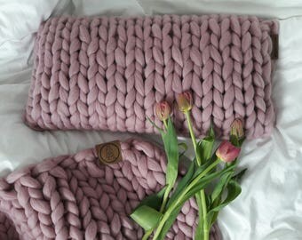 Cushion Merino Wool chunky knit Merino Wool pillow