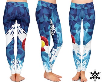 LEGGINGS - Colorado Yoga Leggings - Colorado Yoga Pants sport mandala Yoga leggings fitness workout Yoga Colorado Leggings WYNTERCO pants