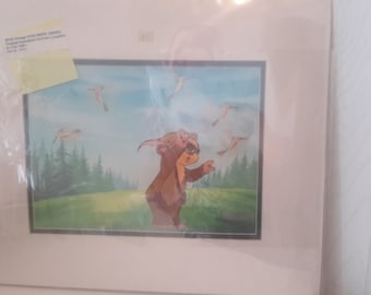 star wars 1983 ewok Animation Cell with coa