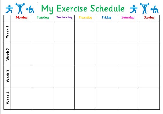 exercise schedule planner