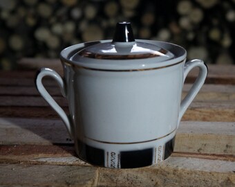 Sugar bowl with lid Soviet vintage Kitchen canisters Sugar bowl rare Vintage sugar bowl Vintage kitchenware Hostess gift Dishware vintage
