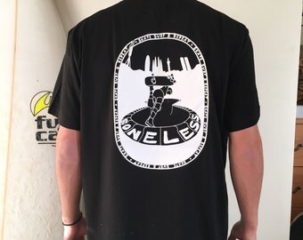 Bowl T-shirt, black cotton t-shirt, skateboard t-shirt, white t-shirt skater gift, skateboard t-shirt.
