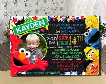 Sample Invitations Birthday 1St Sesame Street 10