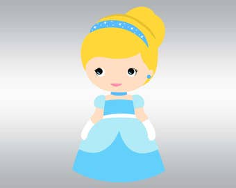 Cinderella SVG Clipart Cut Files Silhouette Cameo Svg for Cricut and Vinyl File cutting Digital cuts file DXF Png Pdf Eps vector clip art