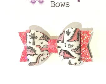 Hair bows Medium dinosaur