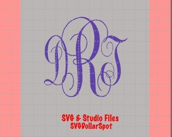 Monogram SVG - Monogram Letters SVG - SVG File - Studio File