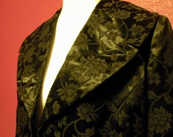 Vintage Silken Jacquard Floral Berkley's 2 pc Suit Set
