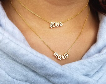 Layered Name Choker Double Chain Initial Choker Gold Small Letter Necklace Customized Choker Choker Necklace Personalized Gothic Choker