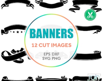 Ribbon Banner Svg, Banner Svg, Banner Clipart, Banner Digital, Ribbon Svg, Ribbon Banner Clipart, Digital Cut Files, Svg Cuts, Svg Bundle