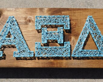 Alpha Xi Delta String Art - 12x5.5