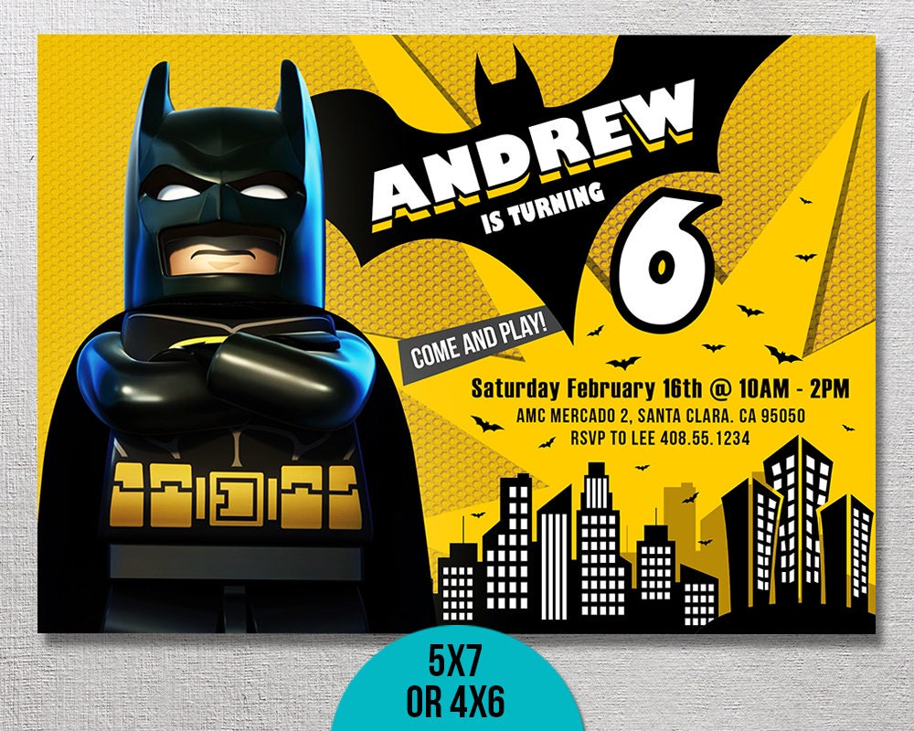 Lego Batman Invitations Free Printable 3