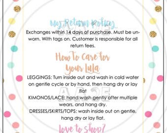 Thank You Cards for Lularoe Purchases