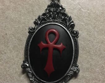 Ankh of the goddess cameo necklace