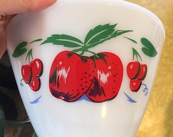 Fire King 8.5" Apples and Cherries Nesting Bowl