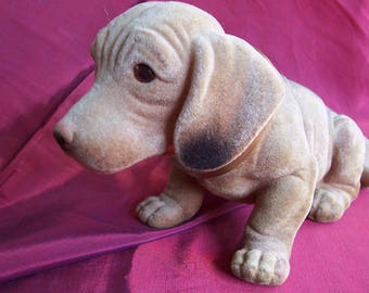 Dachshund - figure - I Wackel - Dackel - 80s - wobbling sausage dog - vintage-