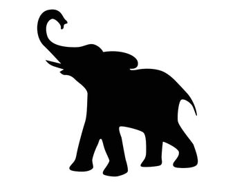 Elephant Animal Wildlife Graphics SVG Dxf EPS Png Cdr Ai Pdf Vector Art Clipart instant download Digital Cut Print File Cricut Silhouette