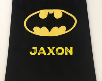 Personalized Superhero Cape and Mask Set, Batman Cape, Batman Party Favors, Batman Birthday Party