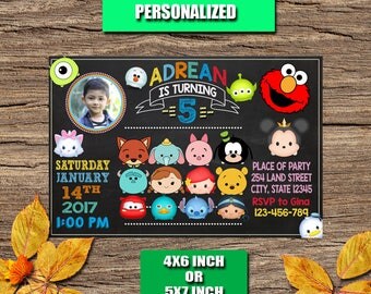 Tsum Tsum / Tsum Tsum Invitation / Tsum Tsum Birthday / Tsum Tsum Party / Tsum Tsum Birthday Invitation / Tsum Tsum Invites