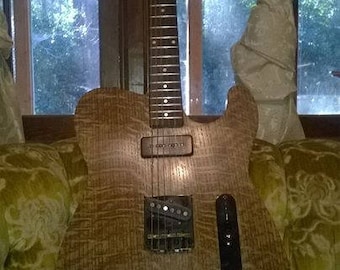 custom made telecaster type semi hollow body guitar