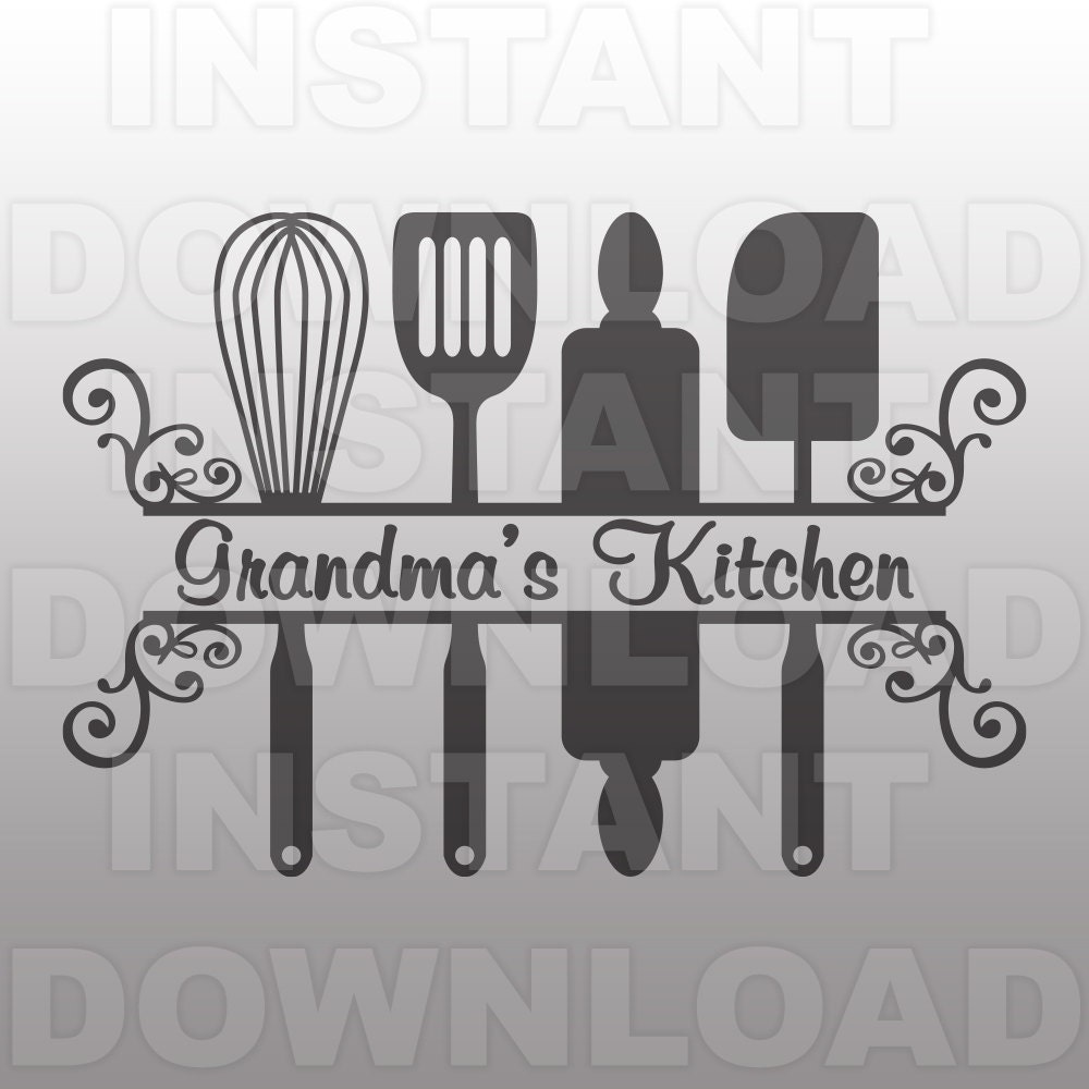 Download Fancy Decorative Grandmas Kitchen SVG File Commercial