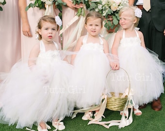 Off White Flower Girl Dress, Off White Tutu Dress, Off White Tulle Dress, Baby Dress, Toddler Dress, Flower Girl, Girls Dress, Cream Dress