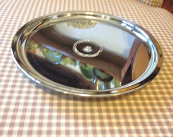 Kromex Cake Stand Vintage 50s Gleaming Silver Turning Cake Stand