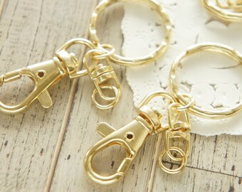 2 pcs Gold Key Chain Charm (17mm39mm) AZ407