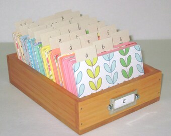 Address Card File...Large...Rolodex...Wedding Guest Book Alternative...Handcrafted...Printed Address Cards...Organizer...Business Card